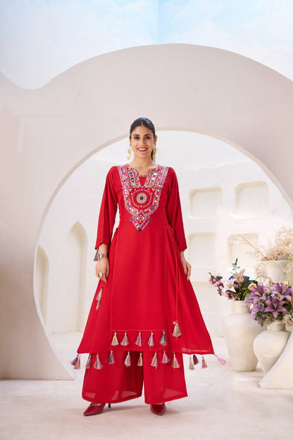 Most Beautiful Reyon White Color Suit