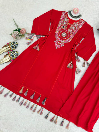 Most Beautiful Reyon White Color Suit